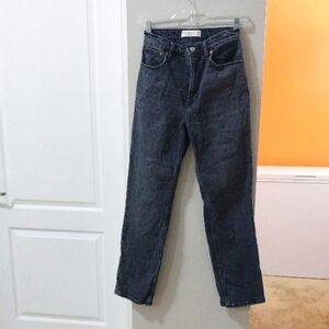 Abercrombie & Fitch The 90s Straight High Rise Black Jeans Modern Fit Size 26